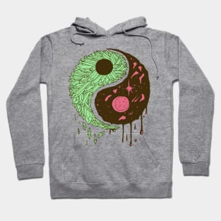 Pink Mint Yin Yang Crystals and The Night Sky Hoodie